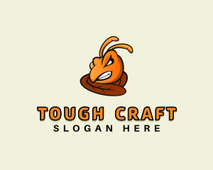 Angry Tough Wasp Head logo design