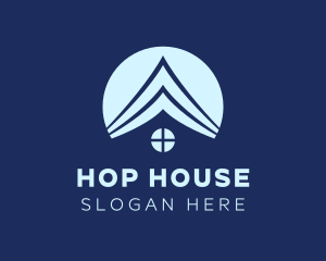 House Roof Construction logo design