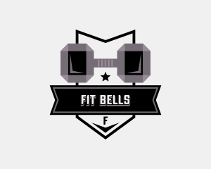 Dumbbell Fitness Gym logo design