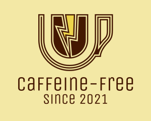 Lightning Coffee Drink logo design