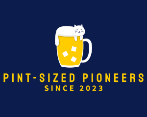 Cat Beer Mug logo design