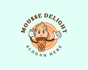 Happy Soft Serve Sundae logo design