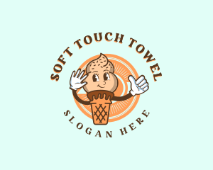 Happy Soft Serve Sundae logo design