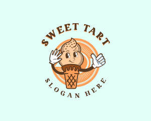 Happy Soft Serve Sundae logo design