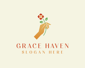 Flower Hand Garden Logo