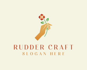 Flower Hand Garden logo design