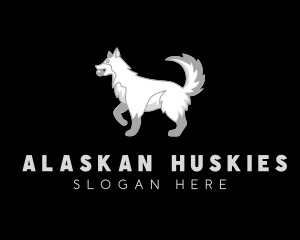 Pet Husky Dog logo design