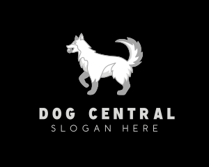 Pet Husky Dog logo design