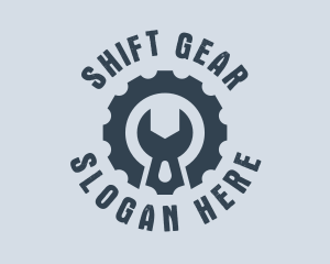 Gear Wrench Mechanic Badge logo design