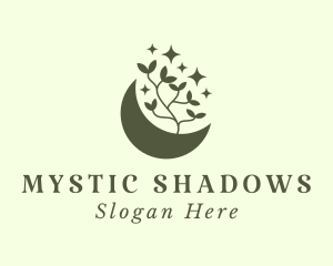 Mystic Moon Leaf logo design