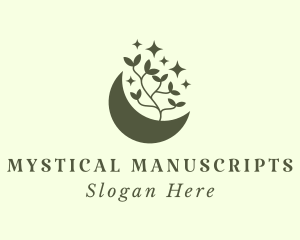 Mystic Moon Leaf logo design