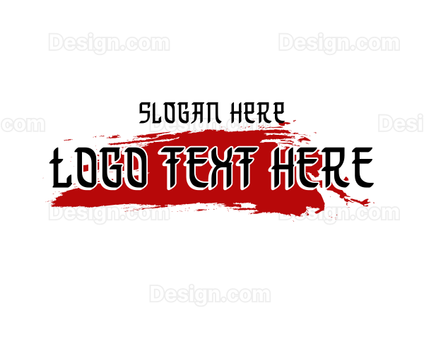 Asian Grunge Wordmark Logo