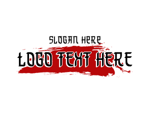 Texture - Asian Grunge Wordmark logo design
