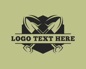 Landscaping Shovel Tool logo