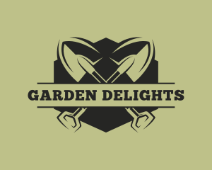 Landscaping Shovel Tool logo design