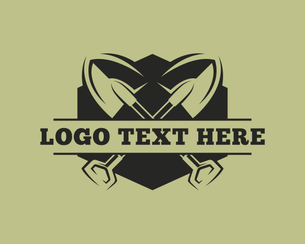 Landscaping Shovel Tool logo