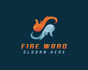 Fire Water Element logo design