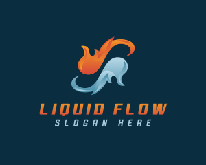 Fire Water Element logo design