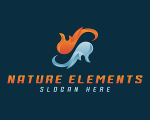 Fire Water Element logo design