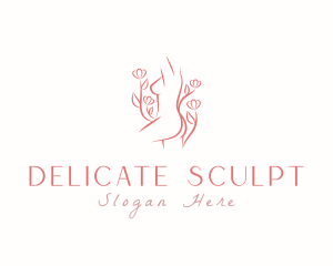 Floral Female Body logo design