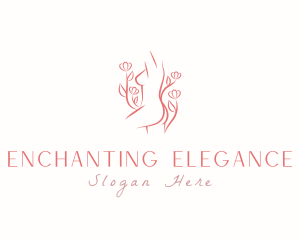 Floral Female Body logo design