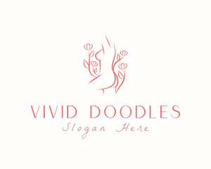 Floral Female Body logo design