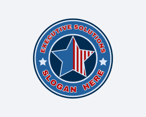 Patriotic Star Badge logo design