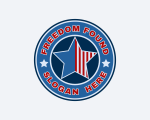 Patriotic Star Badge logo design