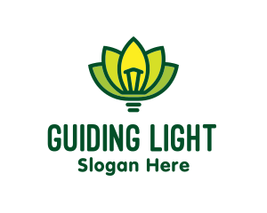 Light Bulb Lotus logo design