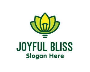 Light Bulb Lotus logo design