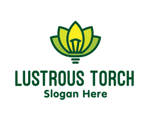 Light Bulb Lotus logo design