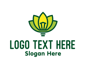 Light - Light Bulb Lotus logo design