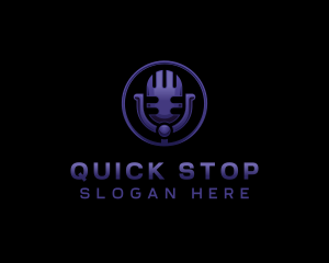 Broadcast Microphone Podcast Logo