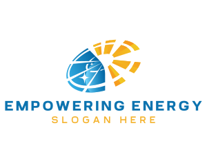 Solar Power Renewable Energy logo design