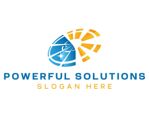 Solar Power Renewable Energy logo design