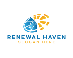 Solar Power Renewable Energy logo design