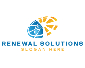 Solar Power Renewable Energy logo design