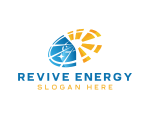 Solar Power Renewable Energy logo design