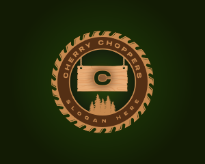 Woodwork Hardware Saw logo design