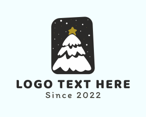 Snow Christmas Tree logo