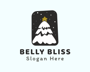 Snow Christmas Tree Logo