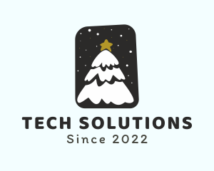 Snow Christmas Tree logo