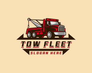 Tow Truck Pickup logo design