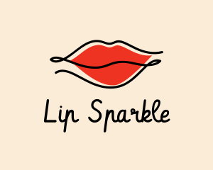 Red Lips Cosmetics  logo design