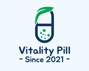 Herbal Medicine Pill logo design