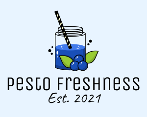 Fresh Blueberry Juice  logo design