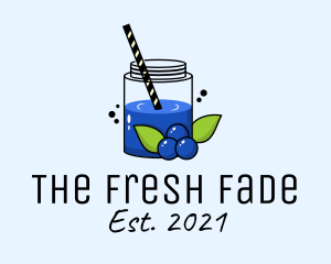 Fresh Blueberry Juice  logo design