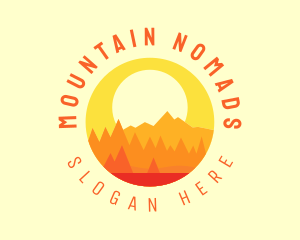 Sun Mountain Hiking logo design