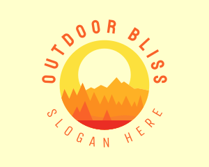 Sun Mountain Hiking logo design