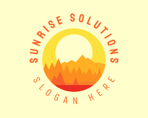 Sun Mountain Hiking logo design